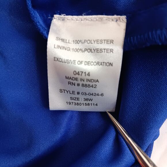 ROAMAN'S Beaded Dressy Blouse Top Cami 36W 4X Royal Blue Career‎ Office Event - Picture 8 of 10